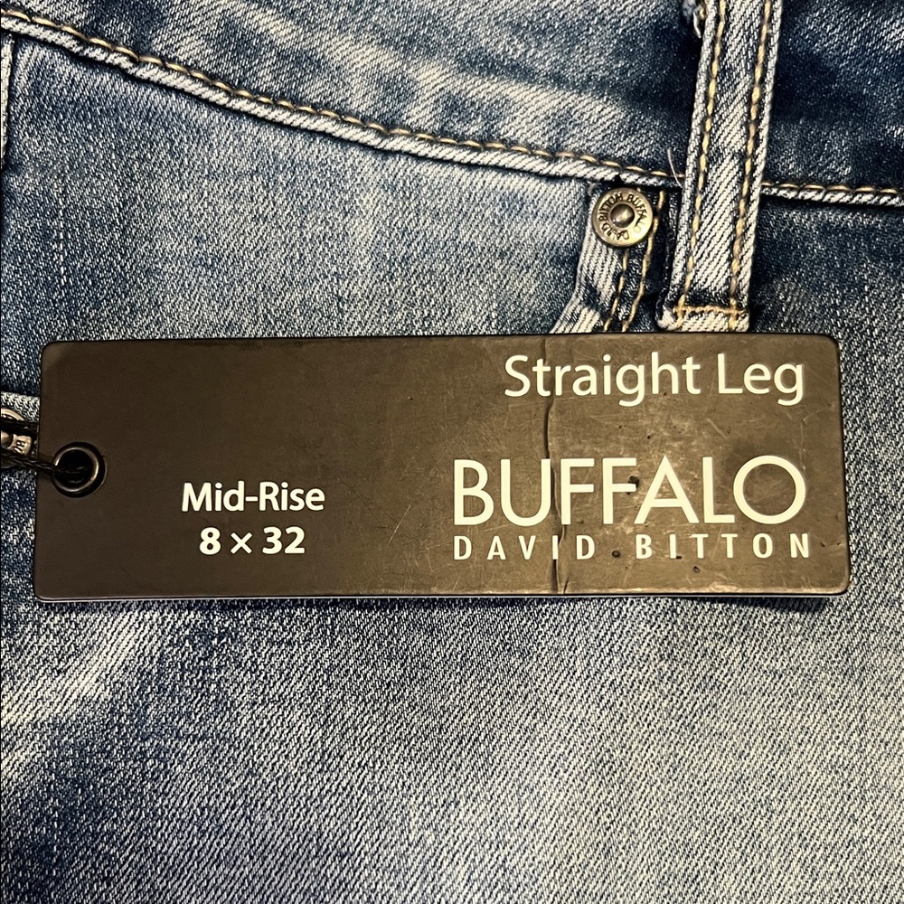 Buffalo David Bitton Denim Blue Straight Leg Jeans - NWT - Picture 2 of 14